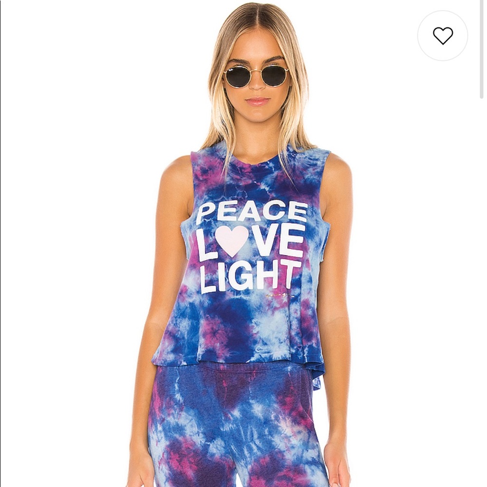 Spiritual Gangster Peace Love Light Tie Dye Crop